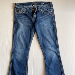 Silver bootcut jeans! Size 32!